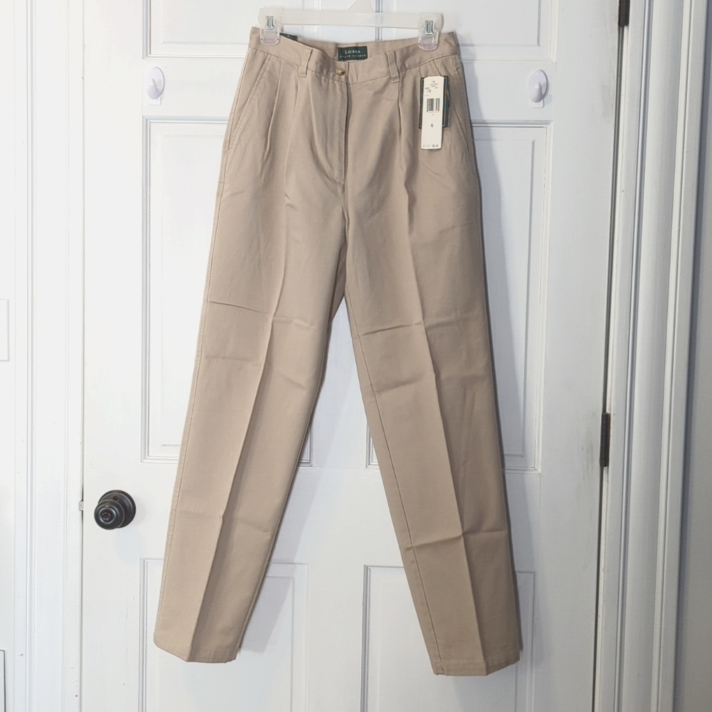 RALPH LAUREN pleated Khakis 100% cotton